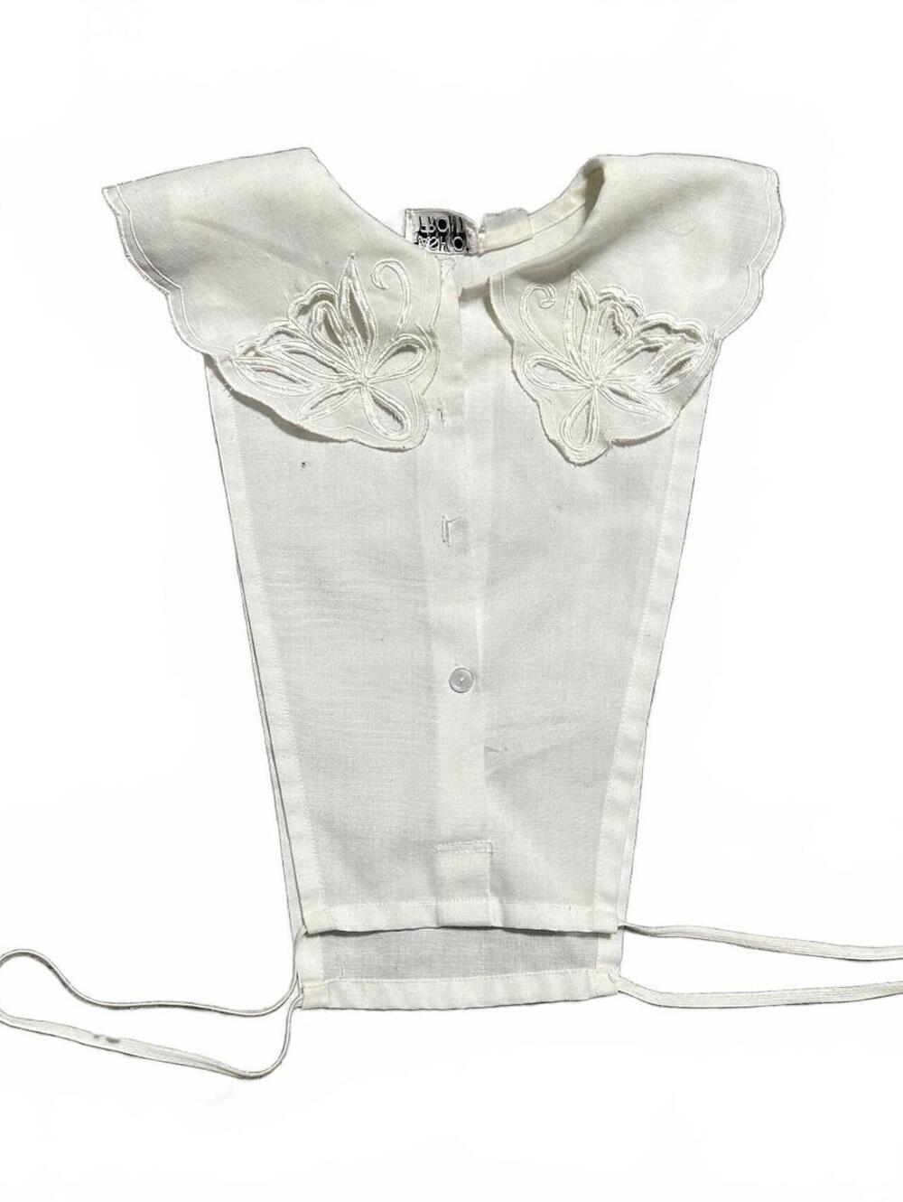 Vintage 80s Retro Faux Layering Top False Collar Shirt One Size by Fashion Front